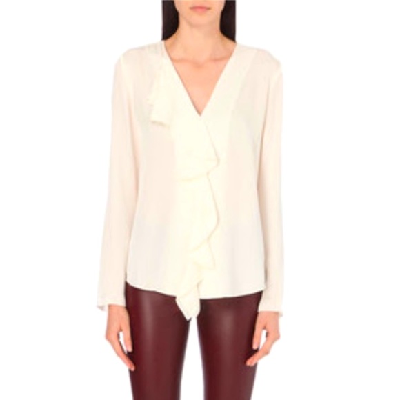 GIFTED💝 Theory Jastrid Silk Blouse in Ivory - Picture 5 of 7